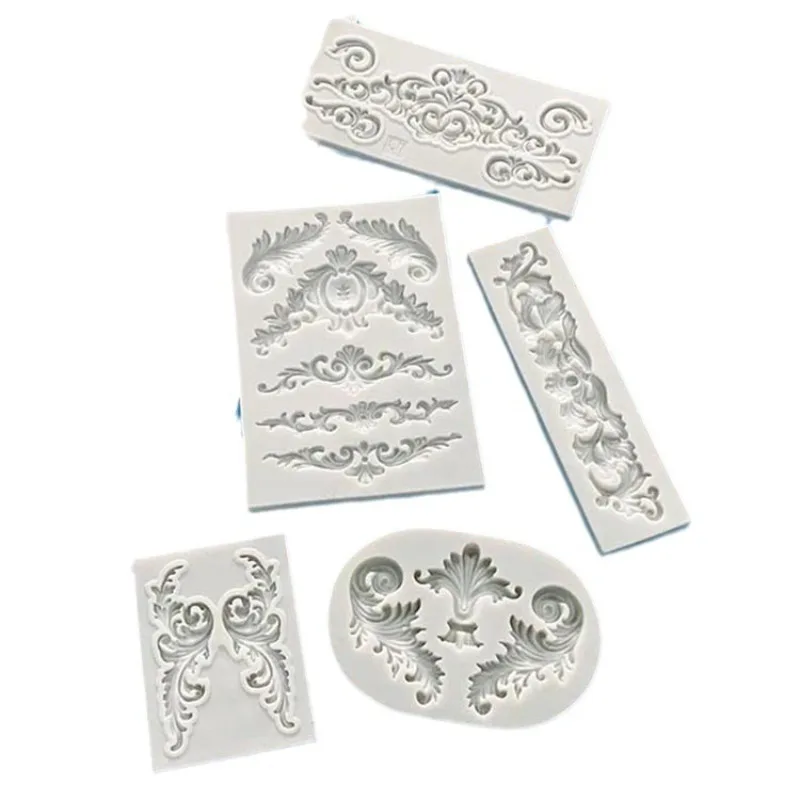 

European retro relief baking mold lace modeling fondant decoration baking mold cake silicone mold