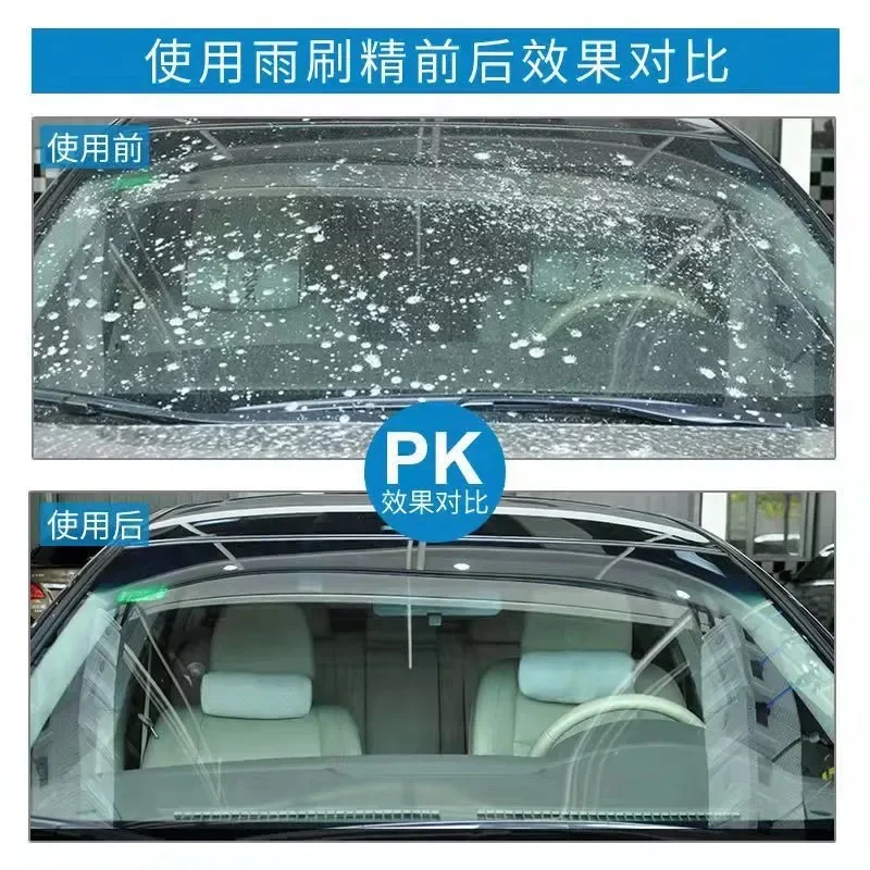 Solid wiper water effervescent tablets for powerful cleaning, antifreeze, and anti-corrosion universal vehicle models