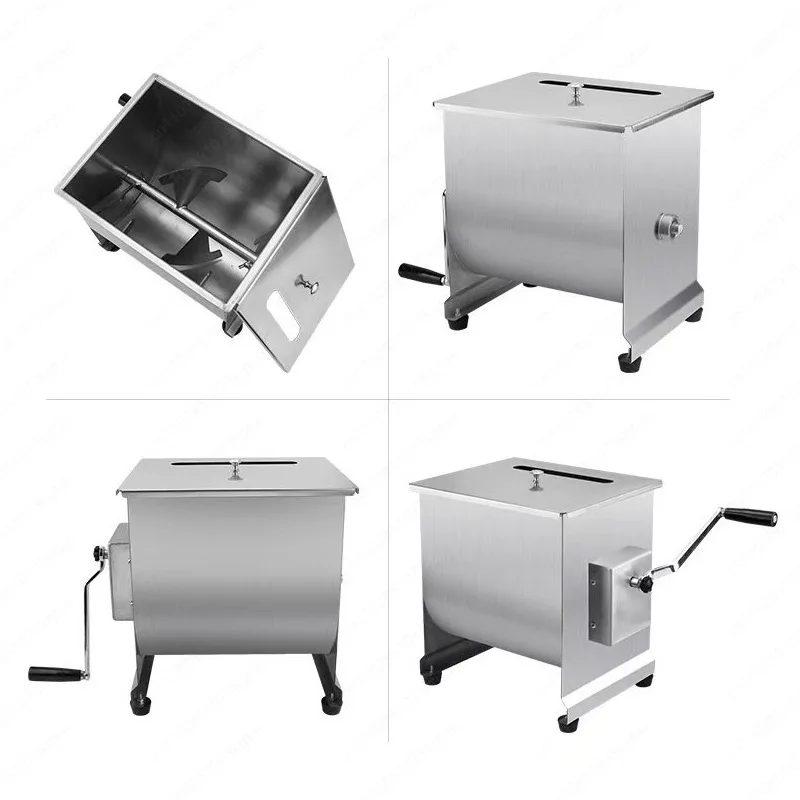 Commercial Food Mixing Machine Sausage  Meat Mixer 11LBS 44LBS Stainless Steel Meat Blender Manual Meat Mixer