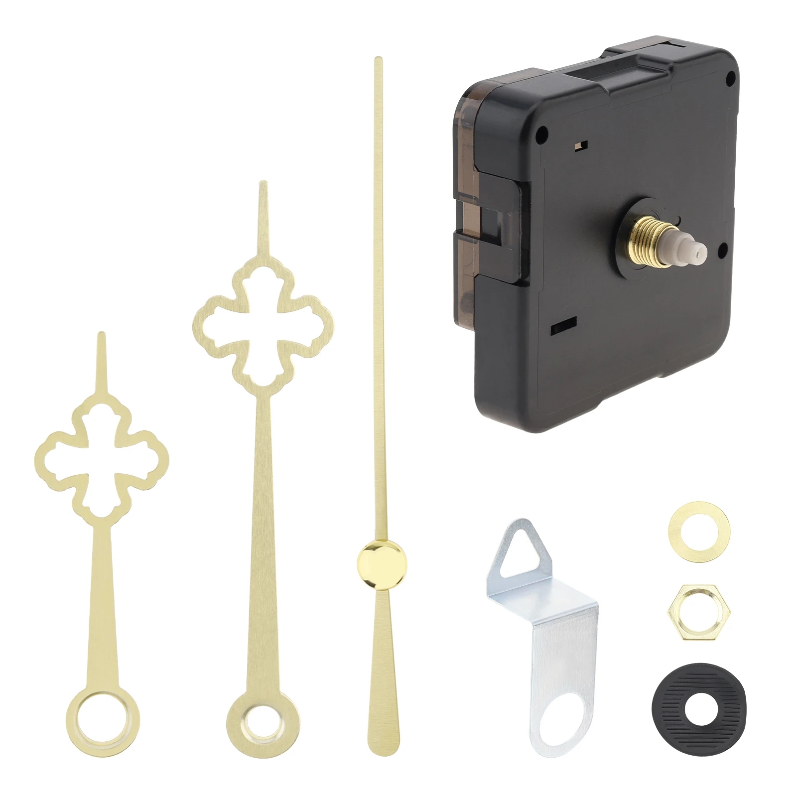 Quartz Battery Operated Silent Clock Movement Mechanism for Clock Repair / DIY with 6 cm (2.36 inch)Gold Hands,Clock Replacement