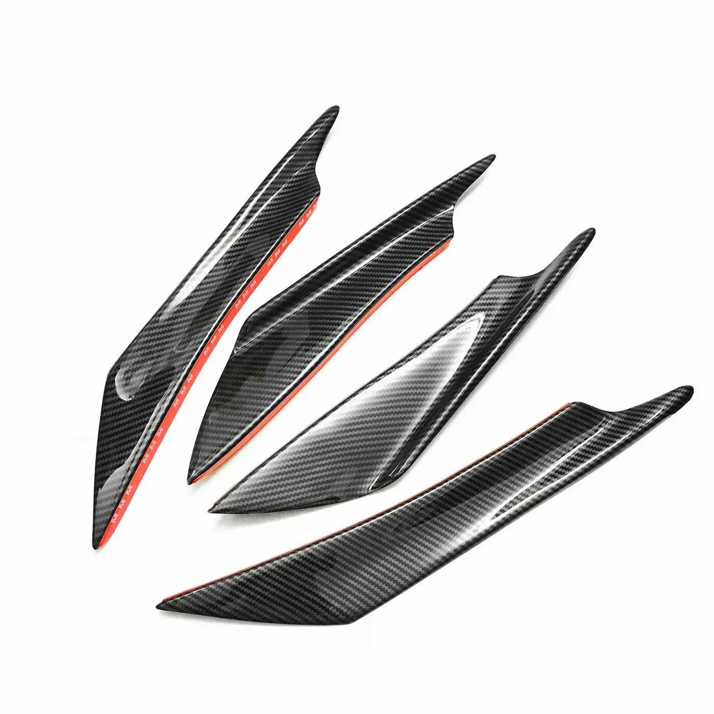 4PCS Universal Front Bumper Fin Canard Splitter Diffuser Valence Spoiler Lip For Mitsubishi Lancer Honda Civic Car Accessories