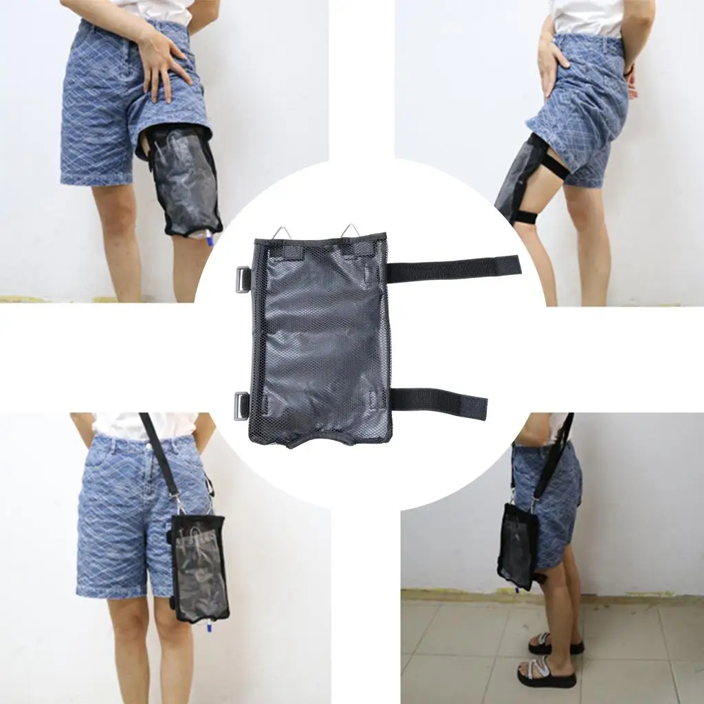 2000 مللي كيس تصريف البول أكسفورد القماش قابل للتعديل الكتف حزام معلق دائم القسطرة استقرار جهاز سلس البول عدة