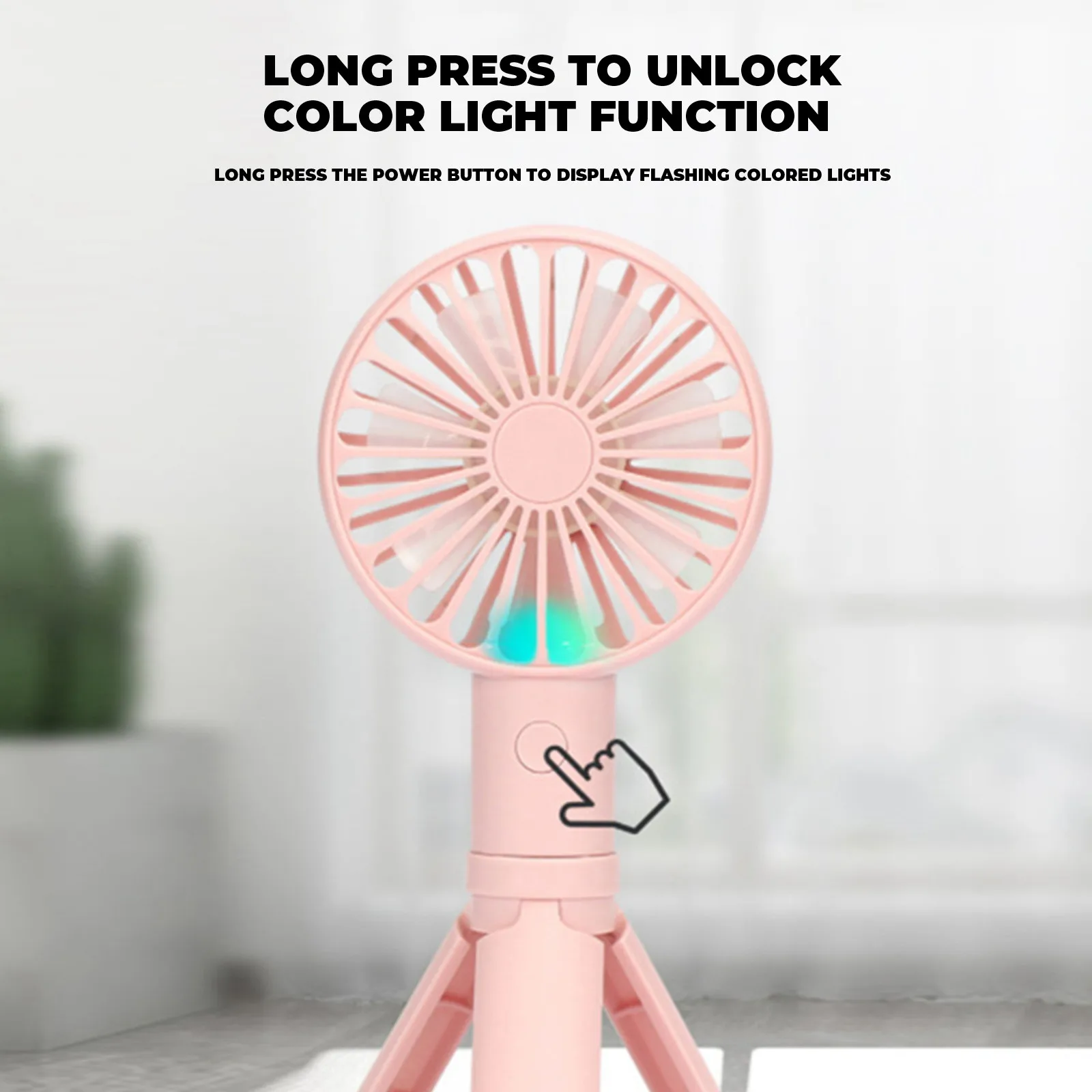 

19cm 3 Speed Rechargeable Handheld Small Fan With Stand,Summer Outdoor Portable Handheld Fan Very cost-effective.