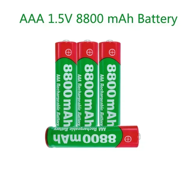 High-capacity 1.5V AAA Rechargeable Battery 8800mAh AAA 1.5V Alkaline Rechargeable Battery for Led Light Toy MP3