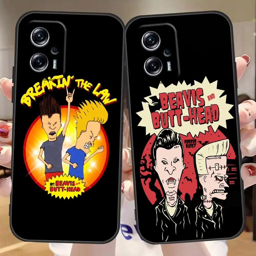 Cartoon Beavis And Butthead Phone Case For Redmi Note 12 11 10 9T 9S 9 8T 8 7 6 A1 GO Pro Aprime 5G Funda Coque Shell Case Cover