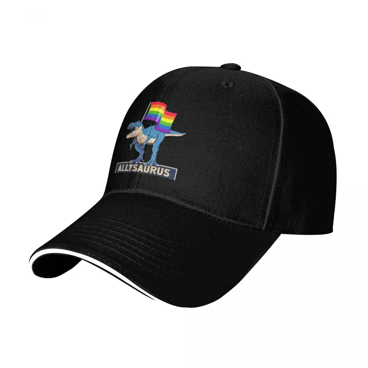 

LGBTQ Gay Ally ALLYSAURUS Gay Pride and Support Design Baseball Cap fun hats Golf Hat Male hat Hood For Men Women's