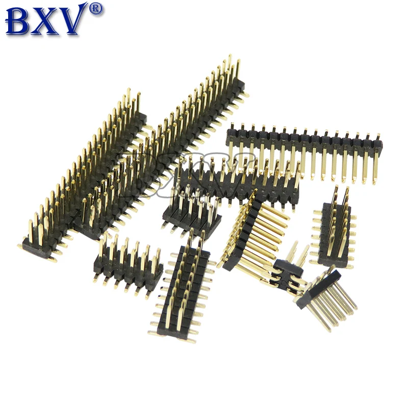 SMT 1.27MM 1.27 Double Row Male Breakaway PCB Board PIN Header Connector Pinheader 2*3/4/5/6/7/8/10/12/15/20/40P 3-50P