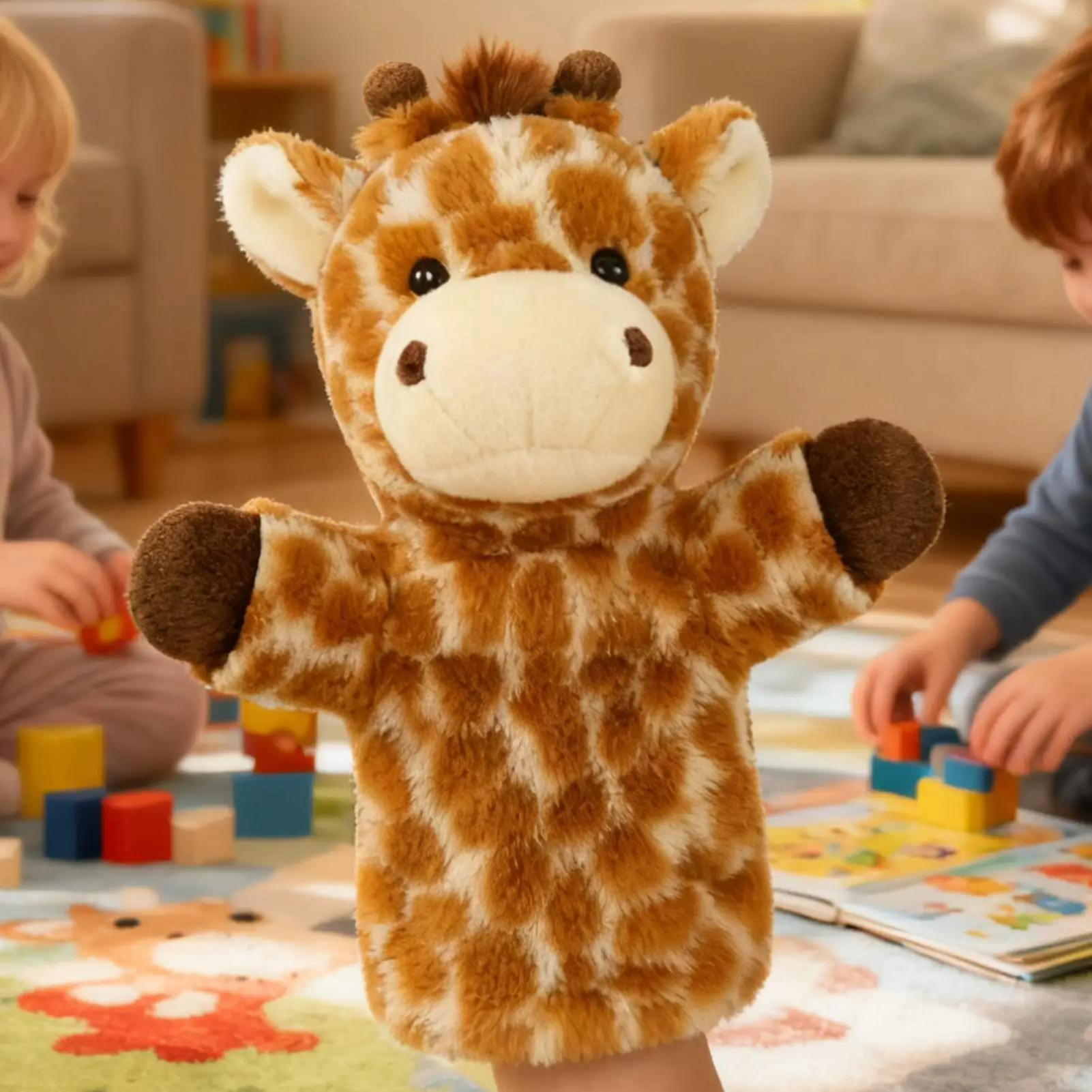 Stuffed Plush Animals Toys Hand Puppet Stage Performance Hand Puppets Dolls Educational Baby Toys Education Children Gift