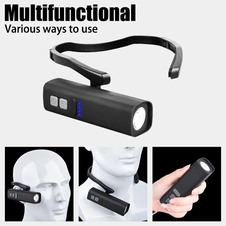 2025 New Ear-Hanging Headlamp, 1000 Lumens Motion Sensor LED Head Light, 3 Modes Light for Hands Free Camping Running Repair