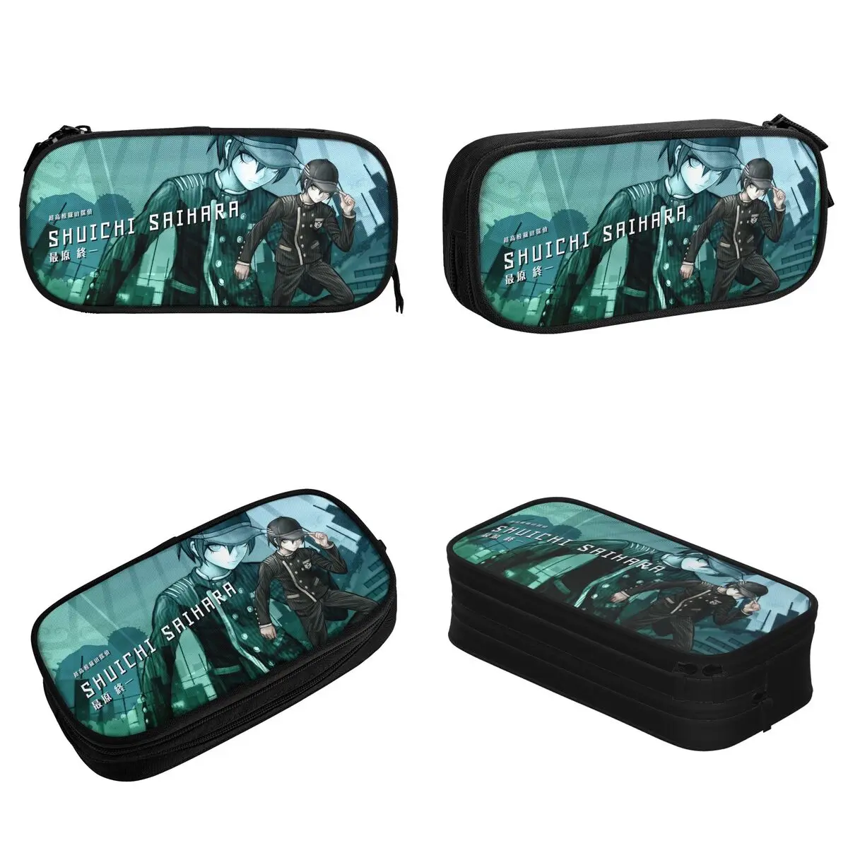 Fun Shuichi Saihara Pencil Case Danganronpa Amine Pencilcases Pen Box for Girl Boy Large Storage Bags Students School Stationery