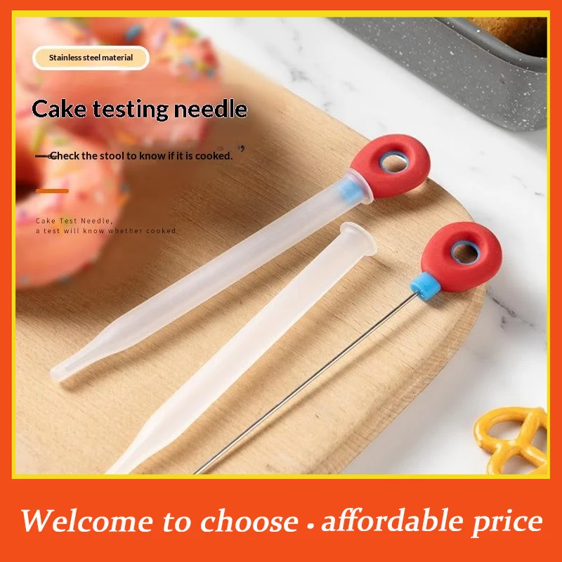 {}Reusable Cake Tester Probe With Non Slip Silicone Handle For Home Baking Doneness Check