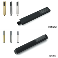 Black/Brushed Nickel/Gold Stainless Steel Hand Shower Bath Rain Handheld Shower Head Big Panel Square Circular Bath Sprinkler