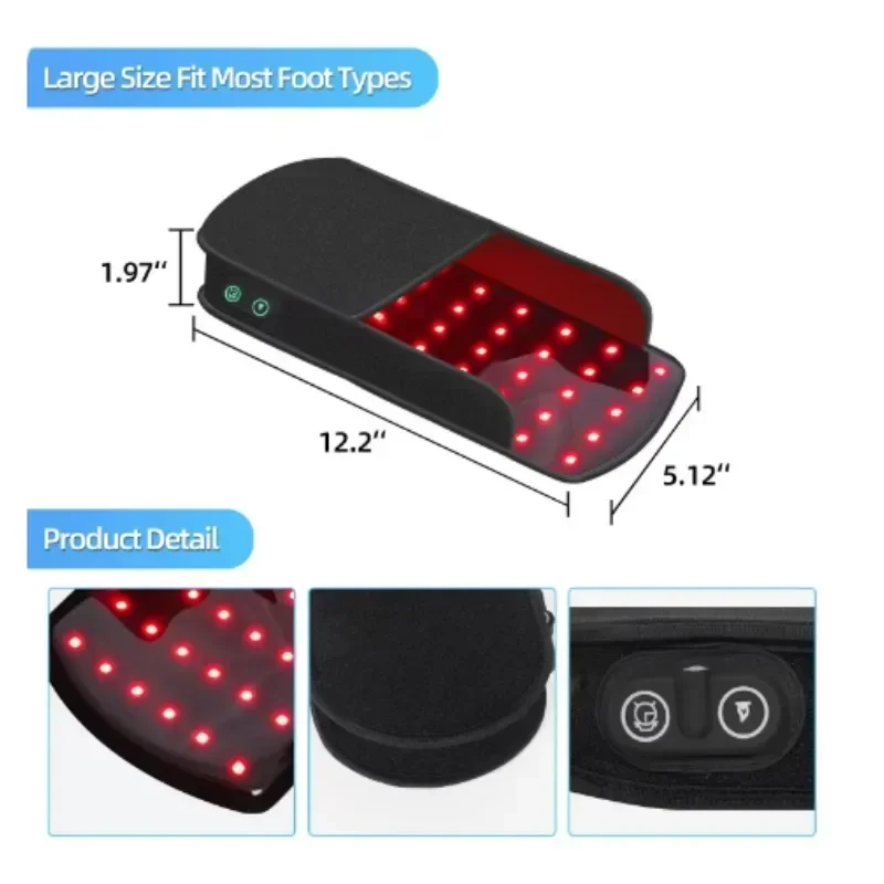 

Near Infrared Red Light Therapy Pain Relieving Slippers for Diabetic Foot Care 660 nm and 850 nm