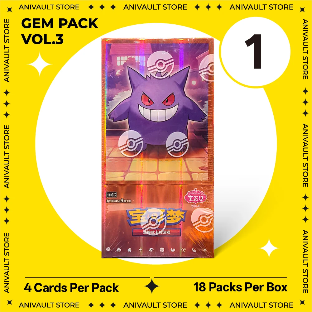 100% Origineel op voorraad Pokémon PTCG Scarlet & Violet Booster Box Gem Pack Vol.1 Vol.2 Vol.3 Vol.4 Vol.5 Collectie Kindercadeaus