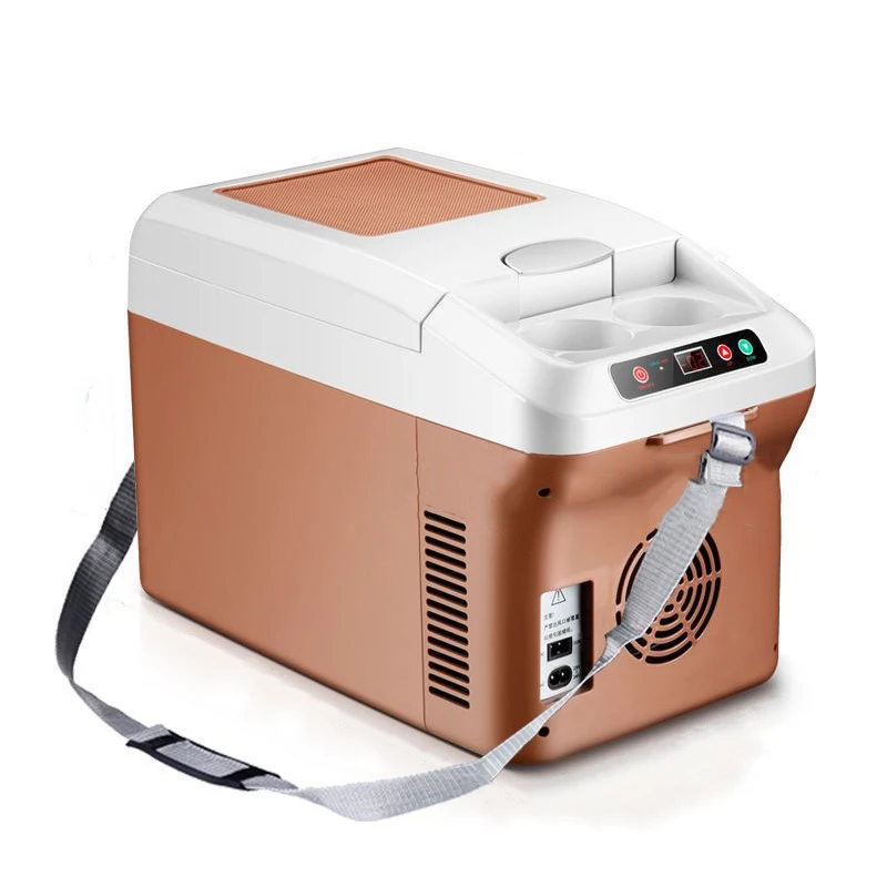 15L Portable Car & Home Use Refrigerator Cooling and Heating Fridge Beverage Cooler Refrigerated Fresh Stogare 12V/ 24V/ 220V