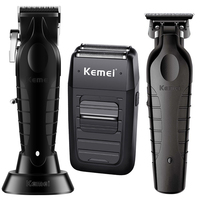 Kemei KM-2299 KM-2296 KM-1102 Men's Hair Clipper Set USB Rechargeable Electric Hair Clipper Beard Trimmer Hair Cutting Machine