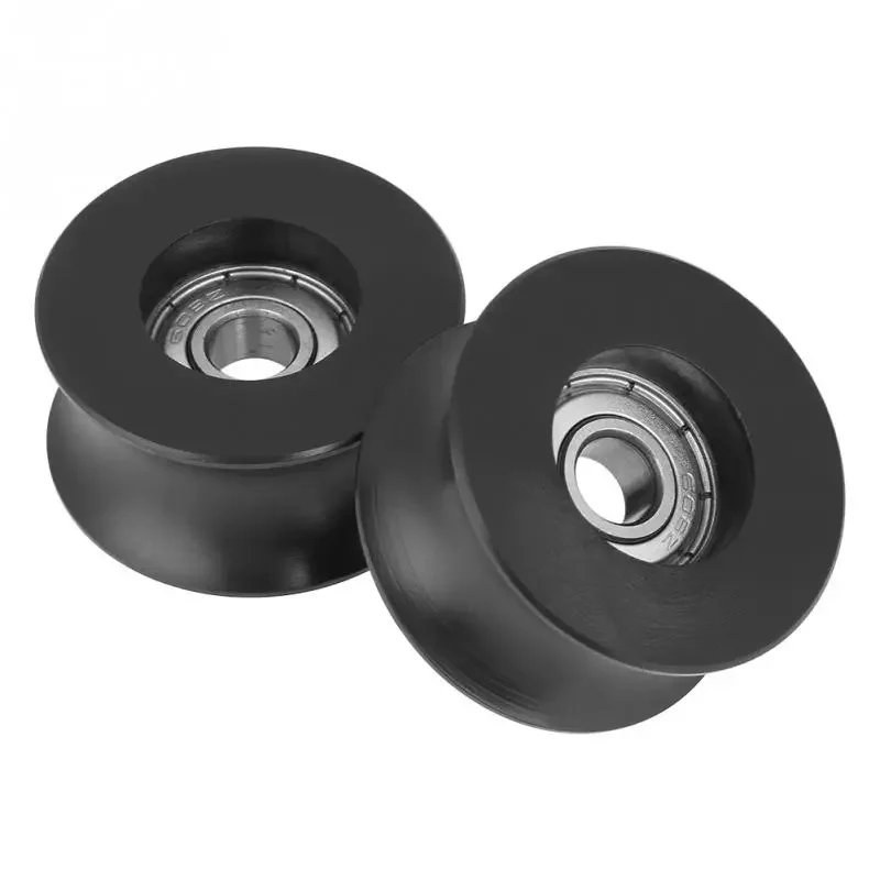 4Pcs U Type Groove Pulley Nylon Guide Pulley Rolling Bearing U Groove Roller Wheel 8x40x20.5mm for Driving Mechanical Equipment