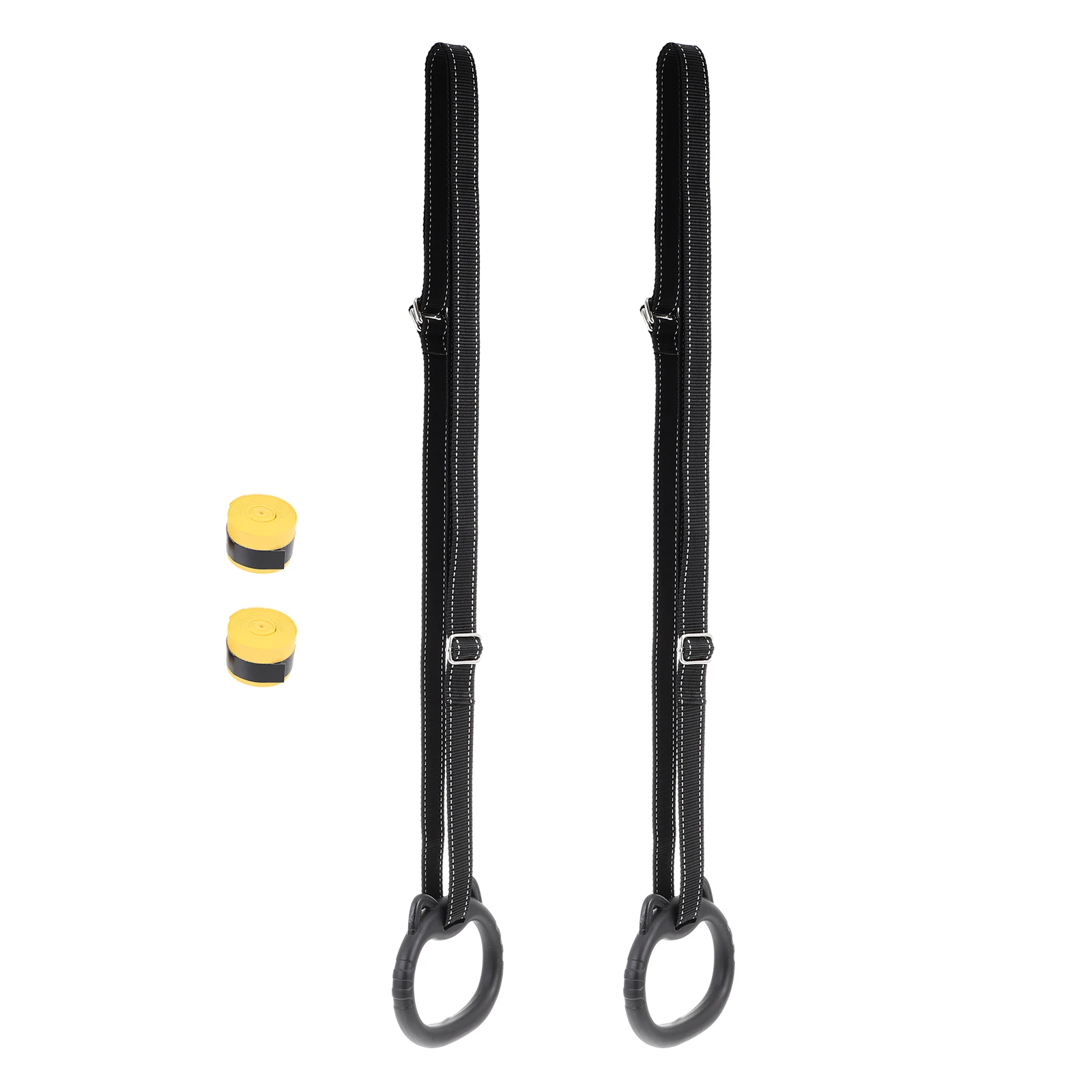 

1 комплект, черные кольца для фитнеса, ручки для упражнений на подтягивание в помещении, гимнастическое кольцо, инструмент для силовой растяжки для тренировок