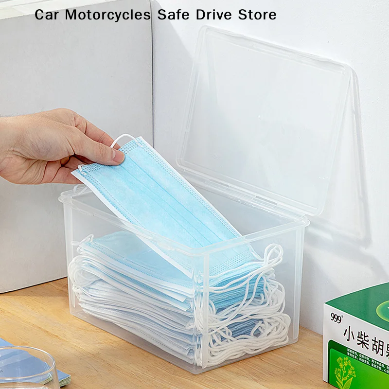 1 Stück verdickte Masken-Aufbewahrungsbox, tragbare transparente Flip-Medikamenten-Aufbewahrungsbox, wasserdicht, versiegelt, für Pillen, Schmuck, Kosmetik