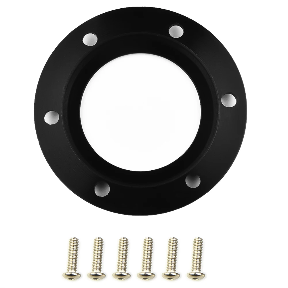 Herramienta de botón de 6 pernos para MOMO/NRG, reemplazo negro del volante del coche, 121810-01B, 84mm, accesorios de carreras, parte de anillo