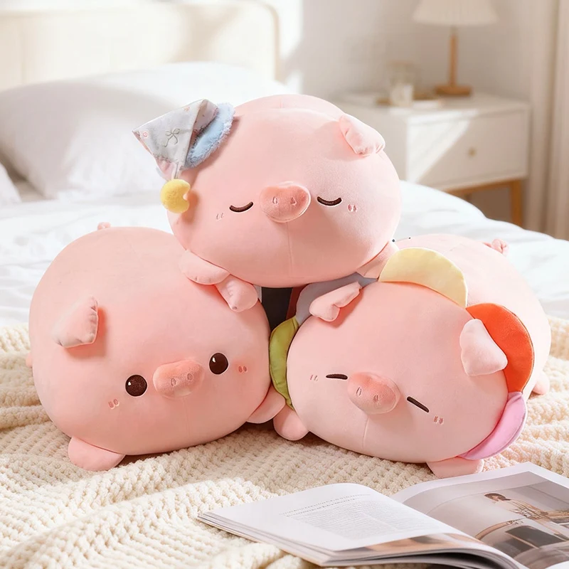15/45cm Cute And Soft Little Pig Throw Pillow Relieve Stress And Squeeze Pigs Doll Soft Like Marshmallows Room Decor