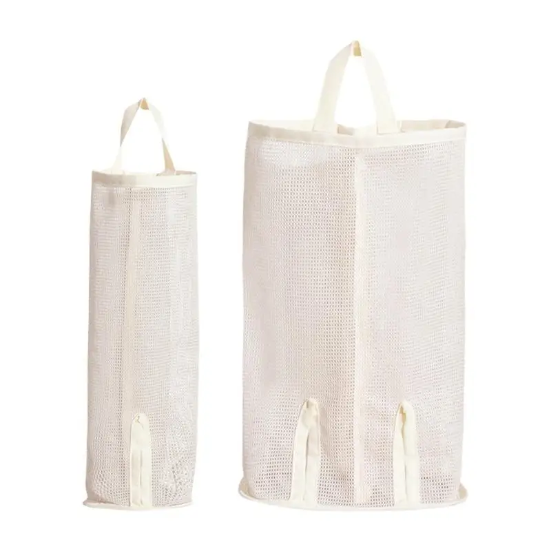 

G6KF Hanging Meshes Storage Bag For Fruits Vegetables Breathable PVC Polyester Organizers