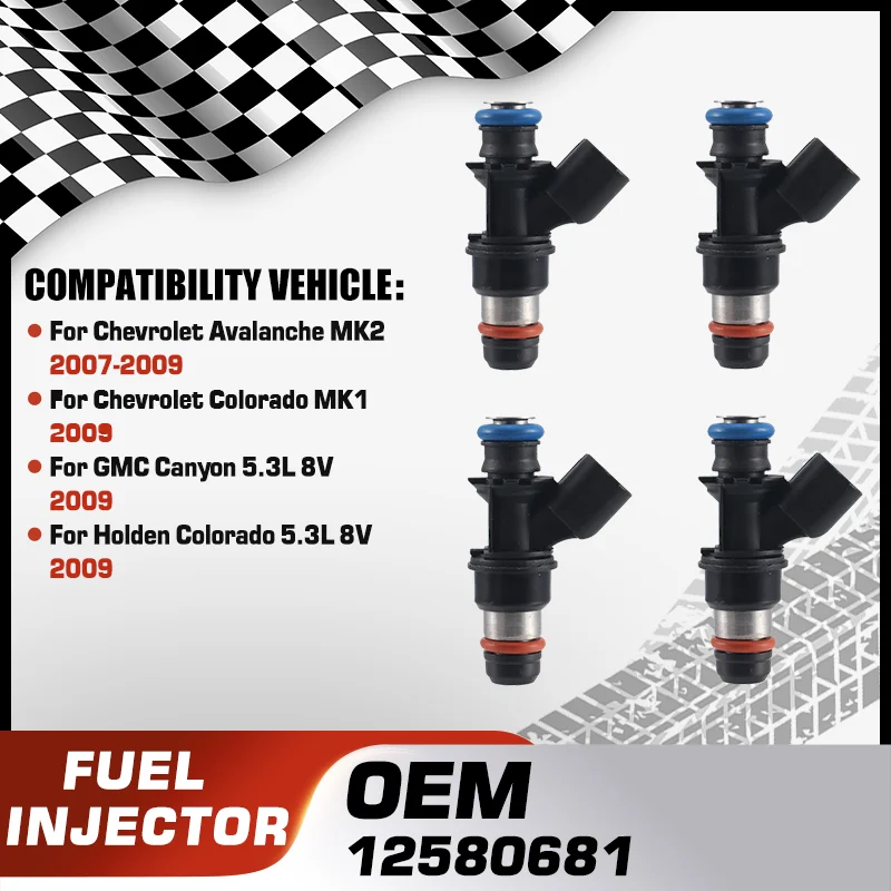 

Car Fuel Injectors For Chevrolet Avalanche MK2 5.3L 6.0L 8V 2007-2009 Chevy Colorado MK1 GMC Canyon Holden Colorado 5.3L 8V 2009