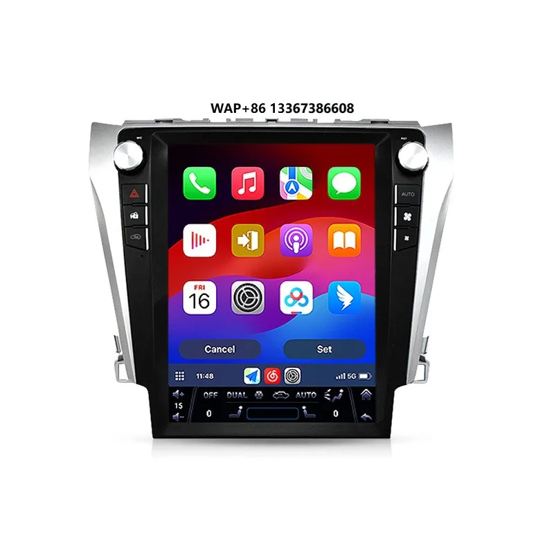 

12.1'' Android14 Carplay Screen Camry 2012 -2017 Car Radio Stereo Multimedia Player Unit Navi