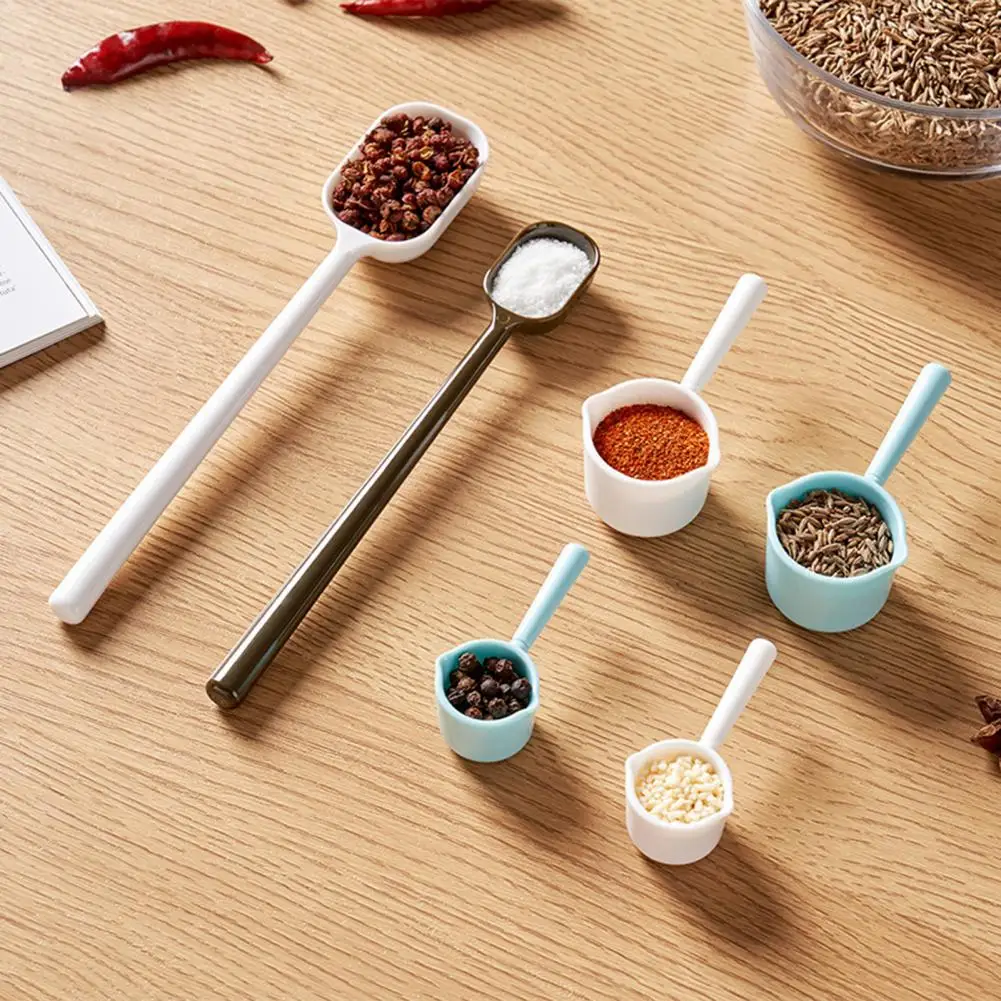 2Pcs/Set Practical Eco-friendly 4 Styles Measuring Scoops Ergonomic Handle Coffee Scoops for Cooking Coffee Scoops