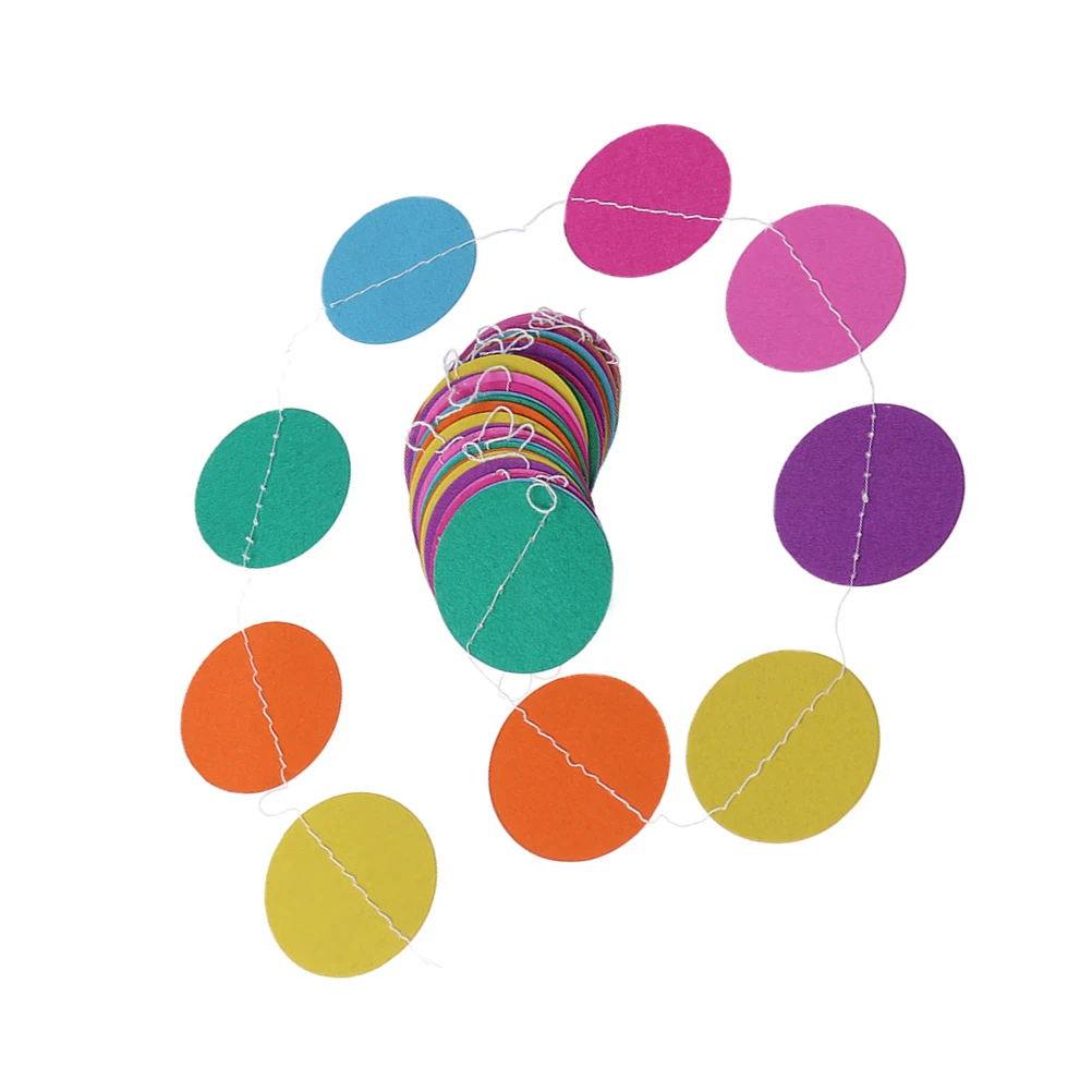 

3 Pcs Circle Dots Banners Pastel Party Decorations Wall Hanging Garland Reusable Paper Circle Dots Banners Chic Atmosphere