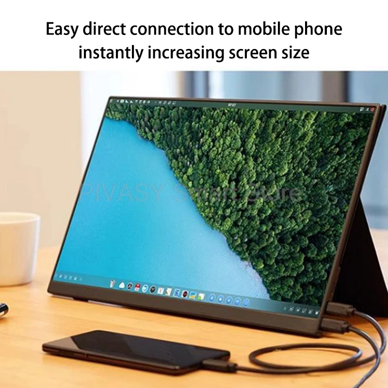 شاشة IPS محمولة مقاس 15.6 بوصة لشاشة الصب PS4 Switch Xbox كابل توسيع الألعاب اتصال مباشر شاشة عالية الوضوح