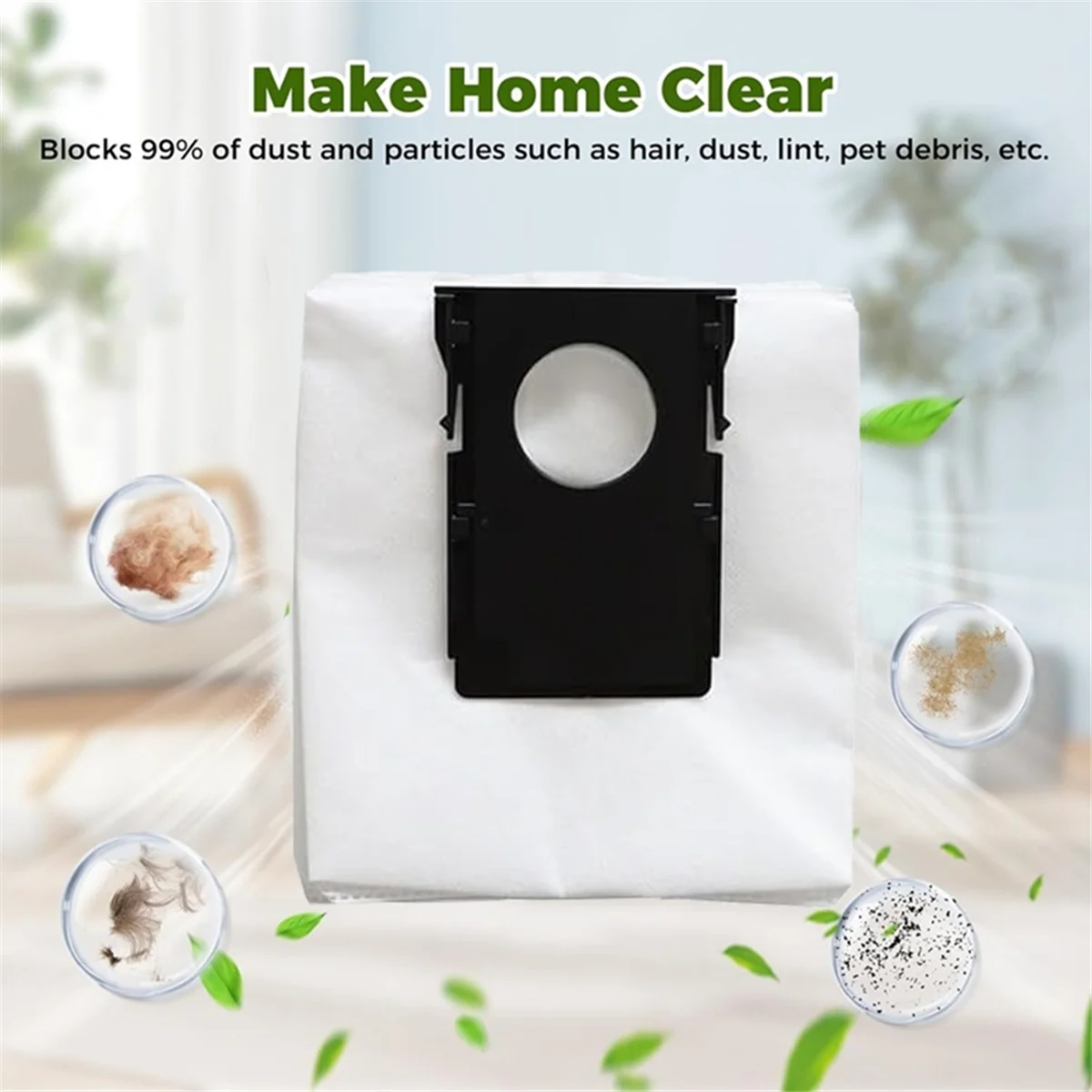 11PCS Dust Bag Mop Cloths for J15 Pro Vacuum Cleaner Large Capacity Dust Bags Replacement Spare Parts Vacuum