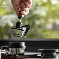 MUVNA Espresso Coffee Powder Needle Mantis Adjustable Even Coffee Stirring Distribution Tools Rotatable Black