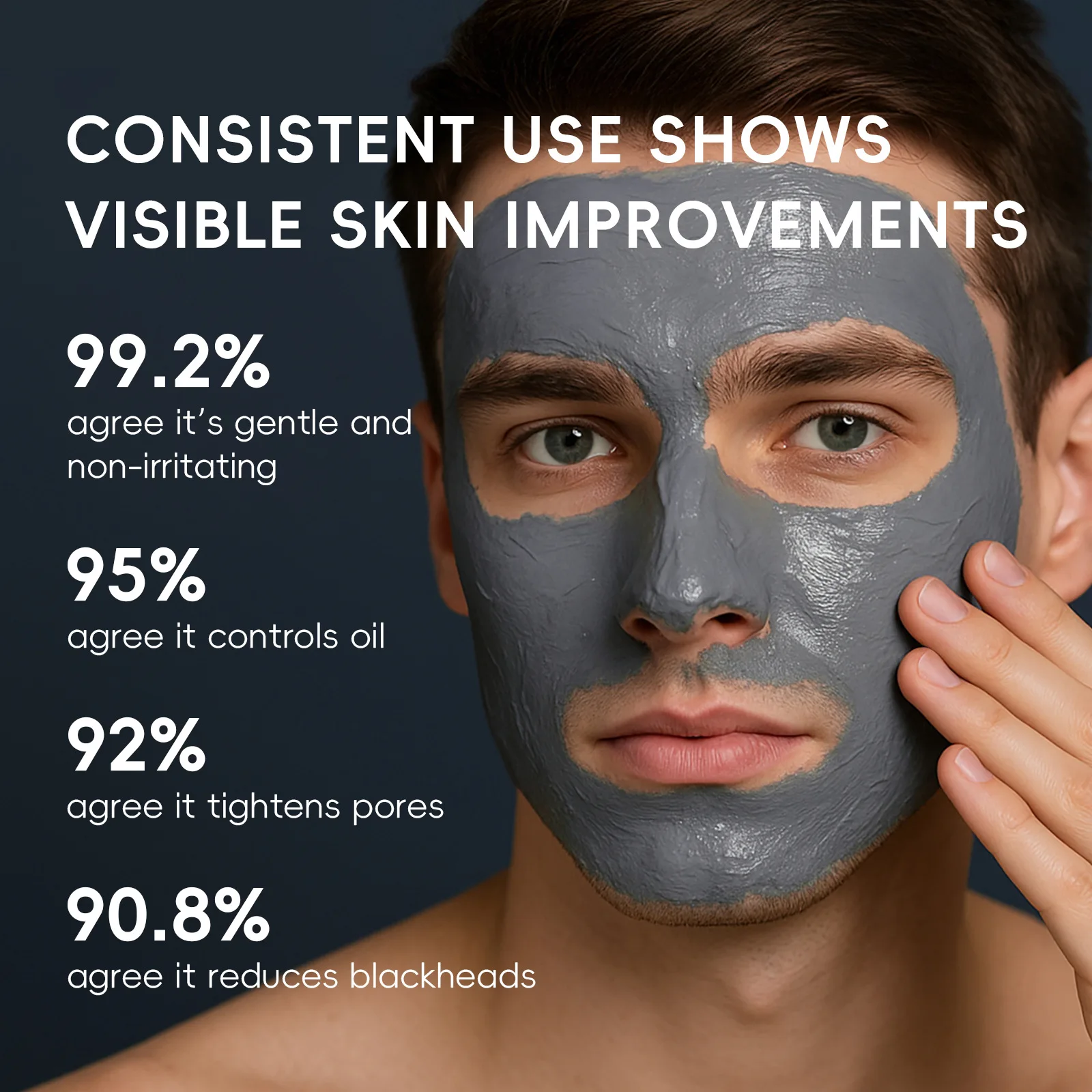 

LAIKOU Men Face Mask 100g Dead Sea Mineral Mud Mask for Deep Cleaning Oil Control Pore Minimizing Hydrating Purifying Clay Mask