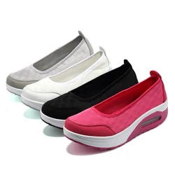 Women Platform Sneakers 2021 New Fashion Womens Casual Office Shoes Wedges Swing Shoes Thick Sole Big Size 42 Nurse Work Shoes