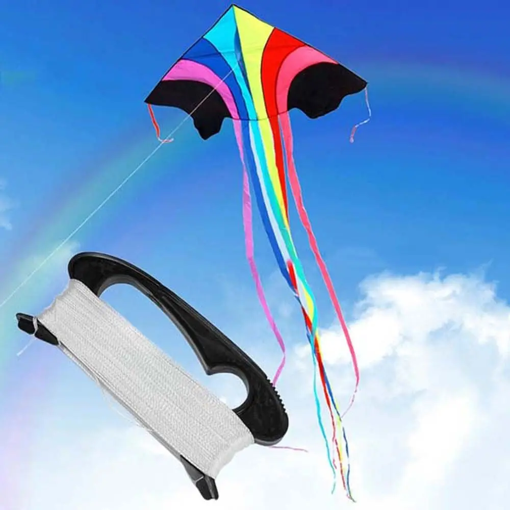 Sports   Handle Board Black Color Plastic Kite Accessories Flying Kite Line String Winder Kite Tool Kite Thread Winder