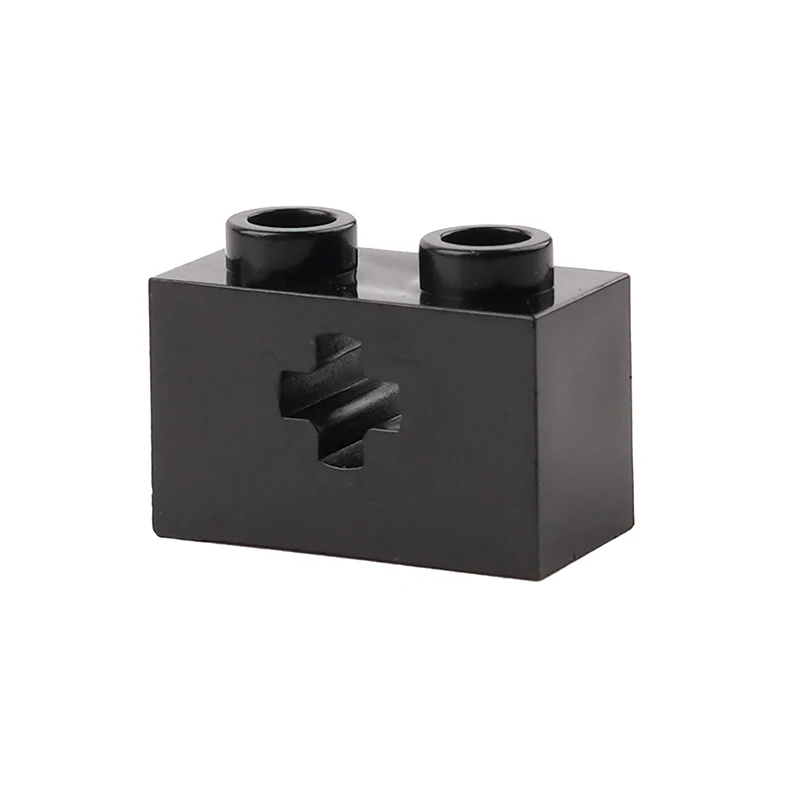 MOC high-tech Parts 1x2 Brick 1 Axis Hole 32064 MOC Technical Building Block Suitable For All Brands Small Particles Toy