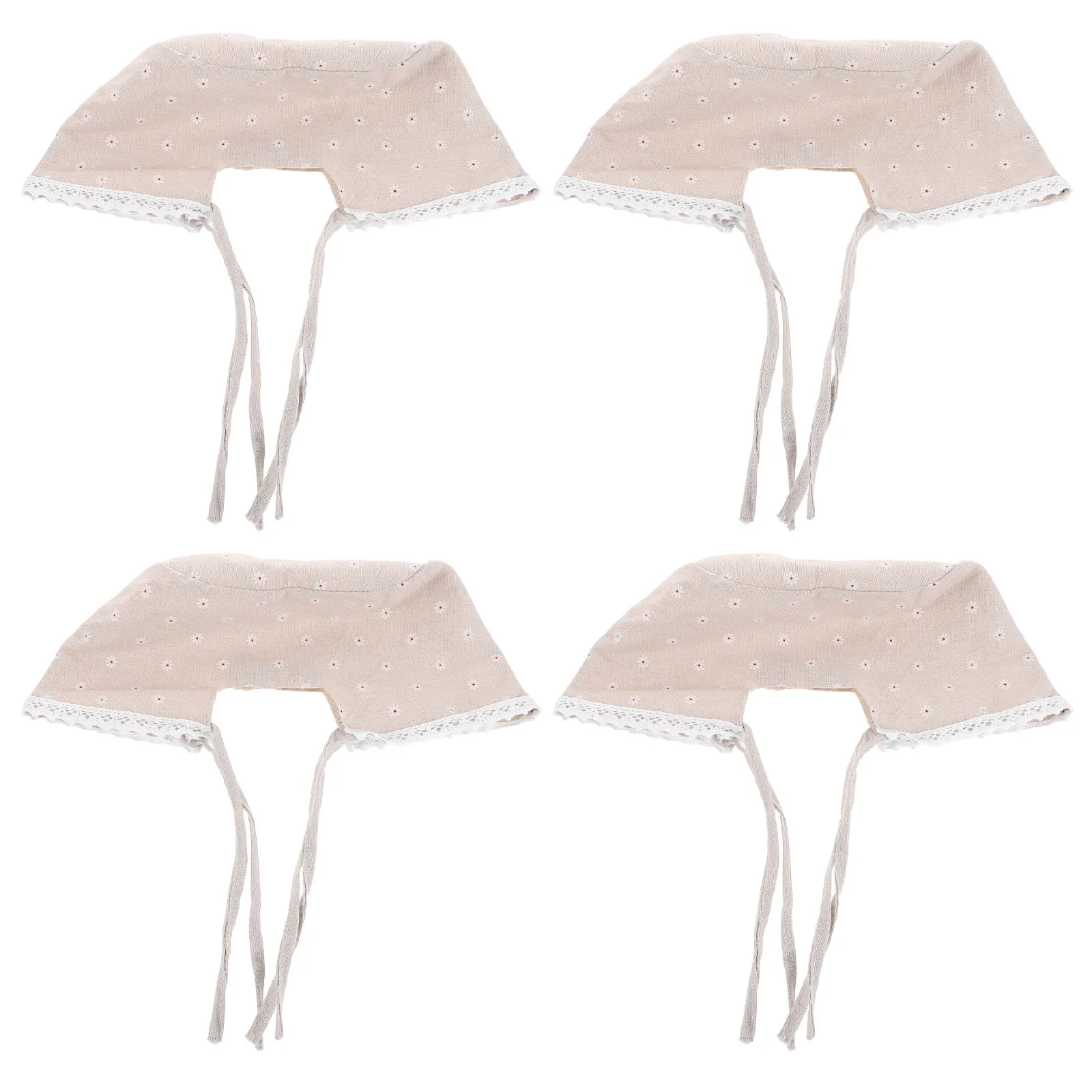 4Pcs Washable Fabric Basket Liners Fitted Replacement for Wicker Picnic Storage Baskets Boho Farmhouse Pattern Decorative Cloth