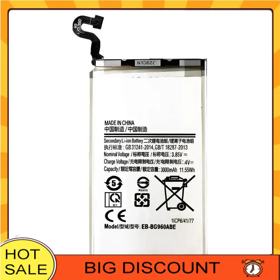 

Mobile Phone Battery EB-BG960ABE 3000Mah For Samsung Galaxy S9 G9600 SM-G960F SM-G960 G960F G960