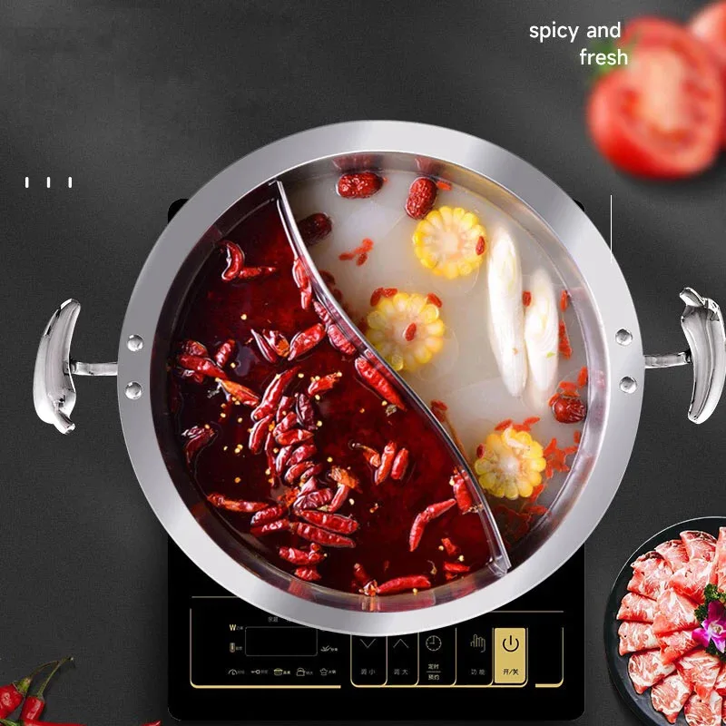 Hot Pot Induction Cooker Chinese Pot Stainless Steel Hotpot With Lid Cooking Pots For Kitchen Cookware