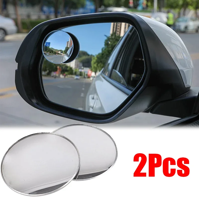 1/2pcs Car Blind Spot Mirror 360° Rotating Adjustable 2 Sides Wide Angle Exterior Automobile Convex Rear View Mirrors for Car