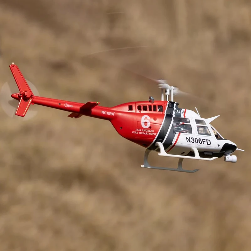 รีโมทคอนโทรลแบบสัดส่วนเต็มรูปแบบ 2.4g C138 เบลล์ 206 เฮลิคอปเตอร์รบจำลอง 6 ช่องสัญญาณ ความเร็วแปรผัน รุ่นเครื่องบิน