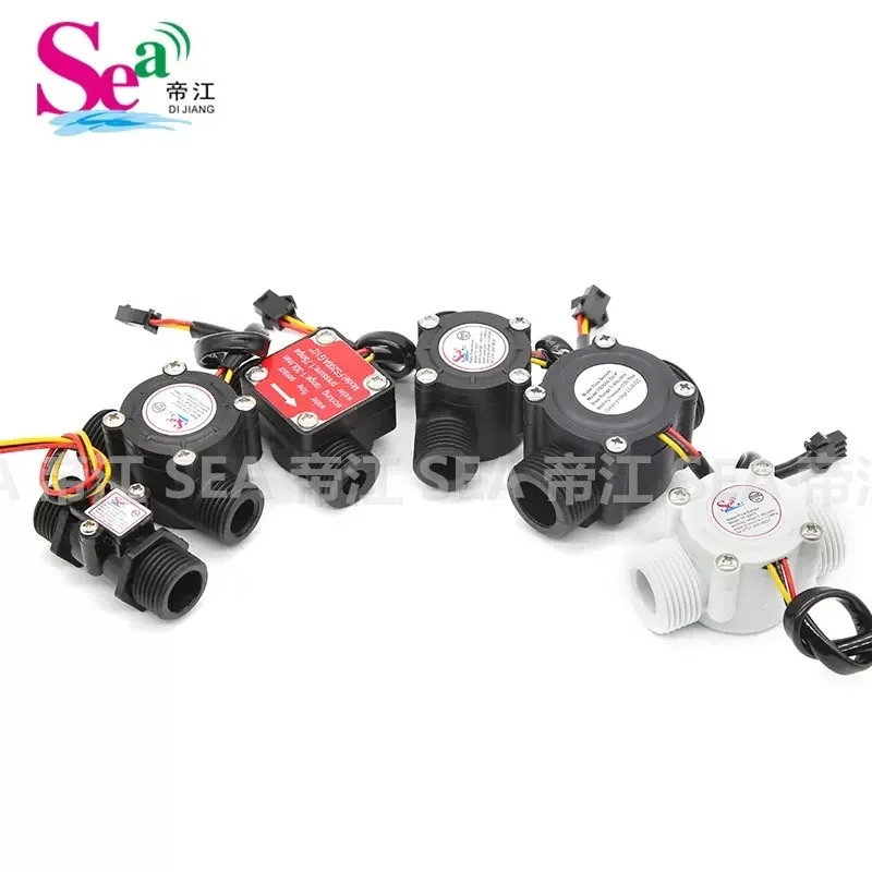 Dijiang Manufacturer Turbine Flowmeter With Pulse Output DN15-DN50 Plastic Nylon Hall Effect Switch Counter Water Flow Sensor