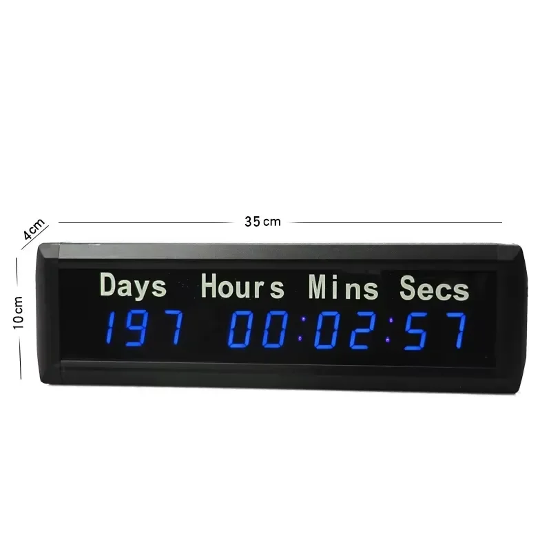 YIZHI Editable LED Display 1 Inch 9 Digit 999 Days Countdown Clock Timer for Wedding Retirement Christmas Halloween Days