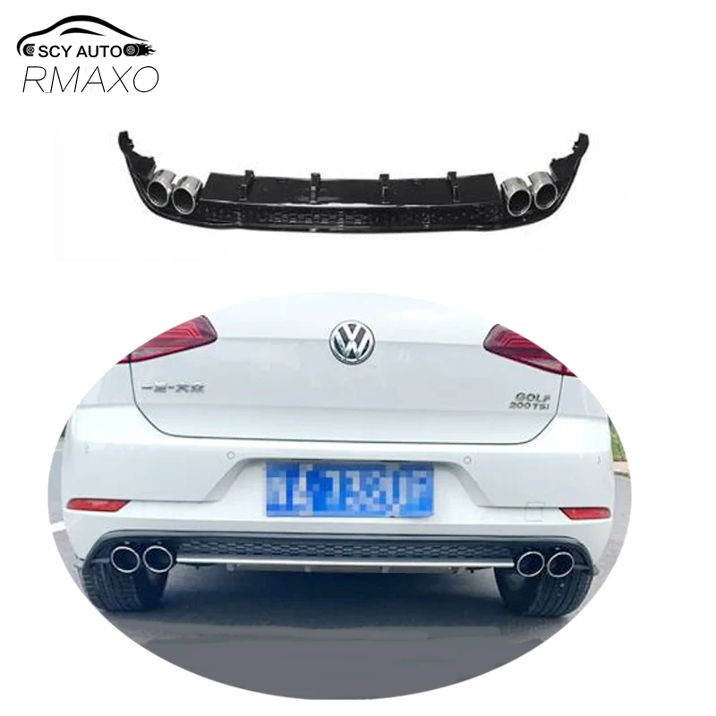 

For GOLF 7.5 Body kit spoiler 2014-2018 For Volkswagen GOLF ABS Rear lip rear spoiler front Bumper Diffuser Bumpers Protector