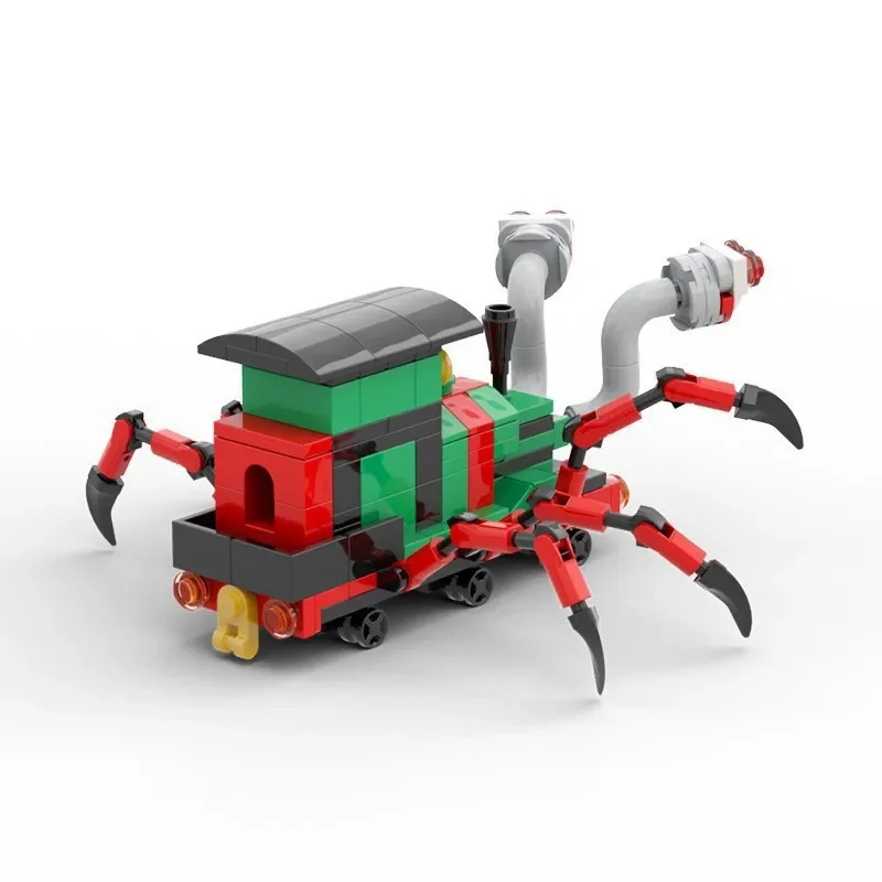 سلسلة الرسوم المتحركة الإبداعية متغير الوحش الأخضر قطار العنكبوت اللبنات MOC الإرهاب الجحيم قطار نموذج لتقوم بها بنفسك لعبة طفل هدية عيد ميلاد