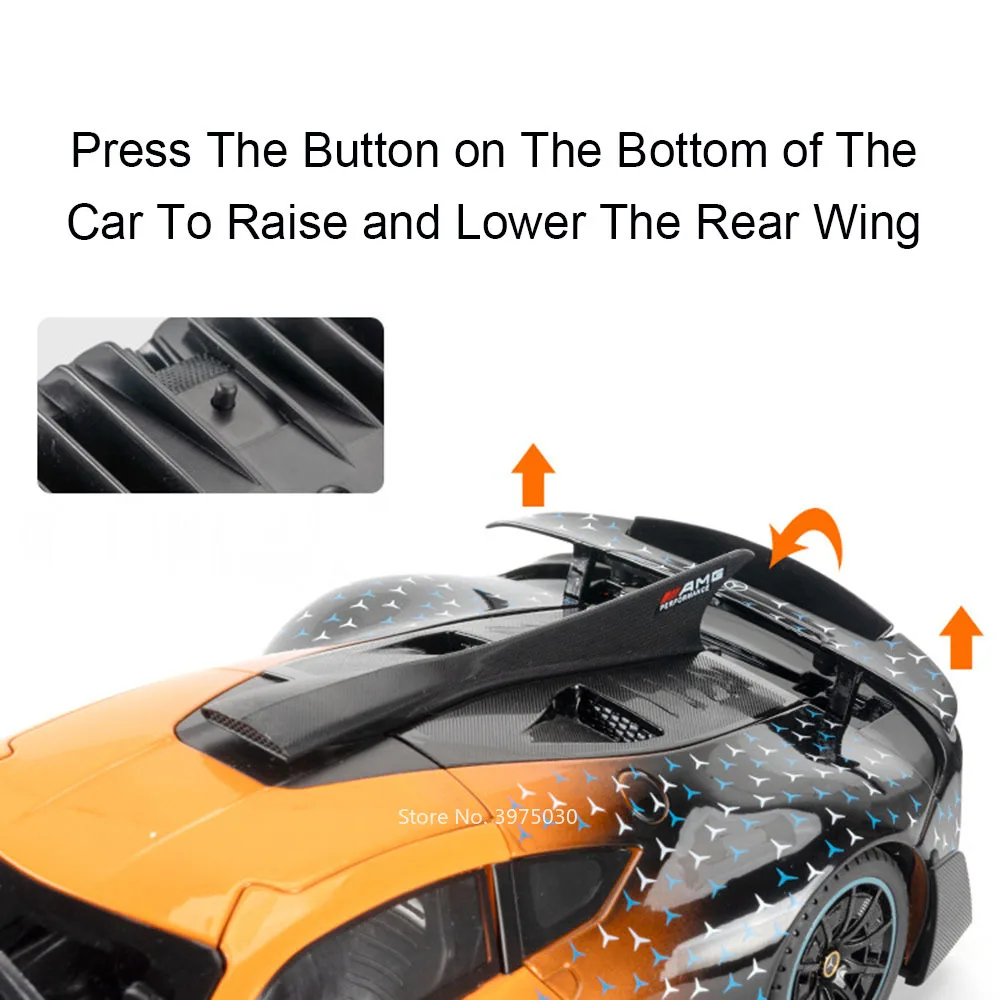 1:18 Benz AMG ONE Cars Models Toys Wheel Pull Back Miniature Vehicles Doors Opened with Light Music Supercar Toddler Kids Gifts