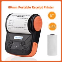 80mm Thermal Printer Portable Receipt Ticket Wireless Bluetooth Mobile Pocket Bill Printer Android Phone PC Printer