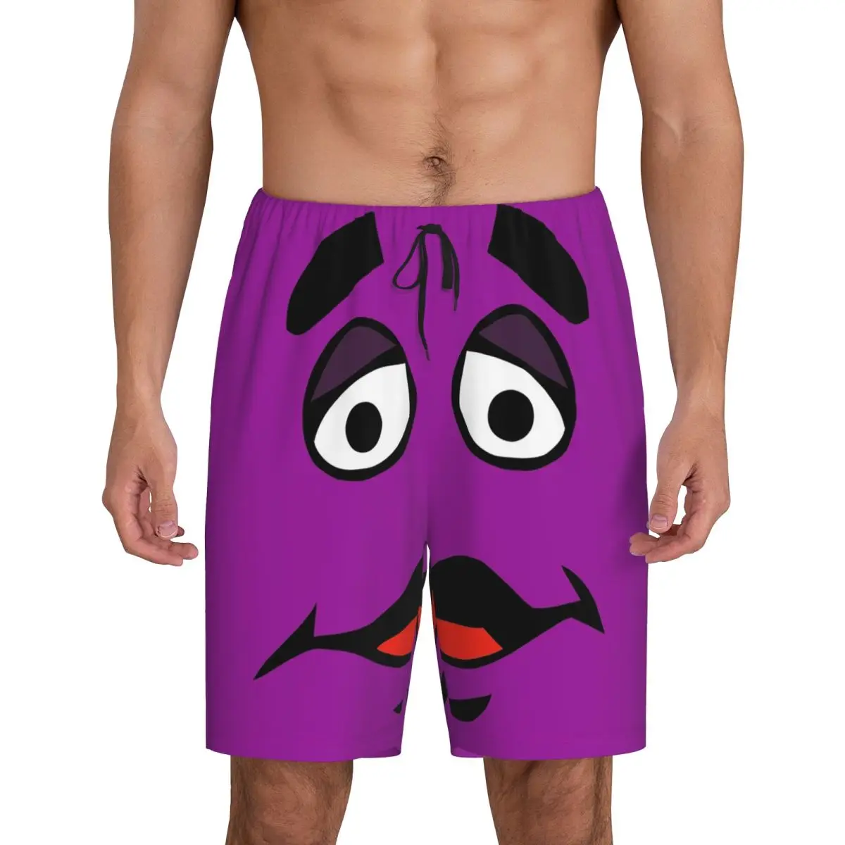 

Custom Grimace Cartoon Design Short Pajama Pants Men Sleepwear Sleep Lounge Bottom Shorts Sleeping Pants