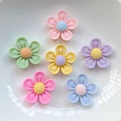 20 pçs novo 21mm resina linda flor plana volta cabochons scrapbooking diy jóias artesanato decoração acessórios